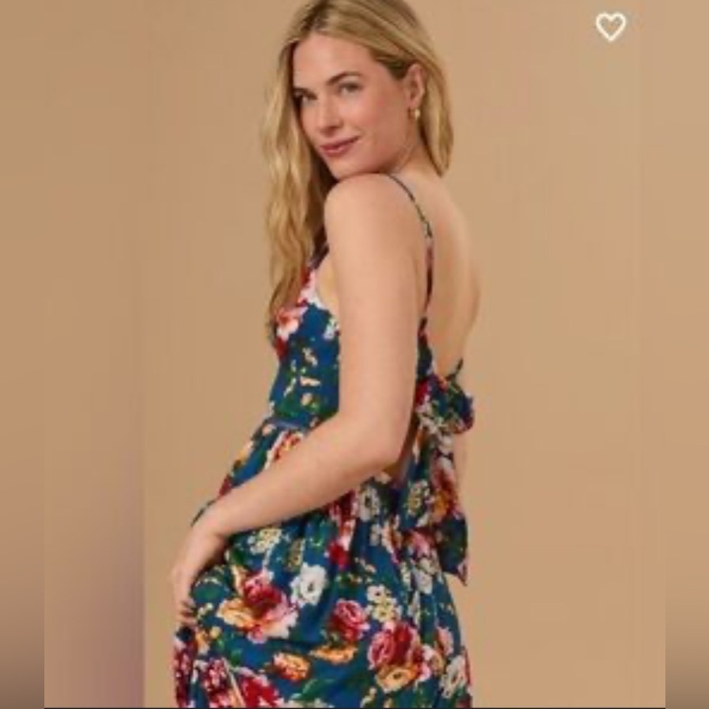 Altar'd State Henleigh Floral Maxi Dress Size N Boho Cottagecore Vacation Summer - Picture 4 of 16
